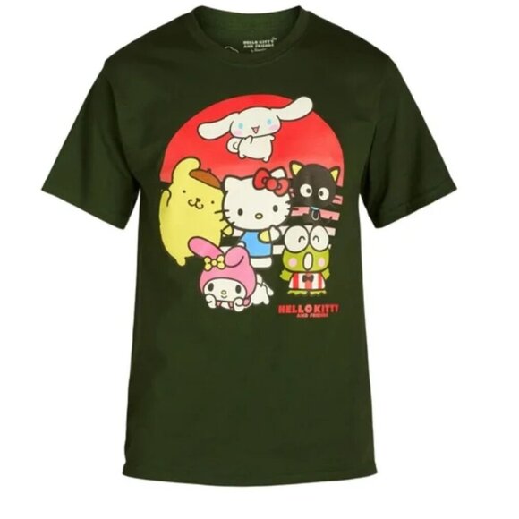 HELLO KITTY & FRIENDS GREEN XL T-SHIRT - Picture 1 of 1